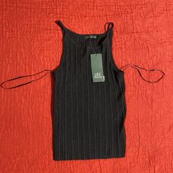 Wild Fable black ribbed-knit tank top Size XXS