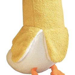 PEACH CAT Banana Duck Plush Toy Cute Plushie Hugging Plush Pillow Duck Stuffed Animal for Girls and Boys Yellow 35.4"