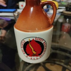 6 Inch Moonshine Jug B. S. A  H Roe Bartle. Scout Reservation