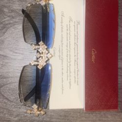 Cartier Glasses Chrome Heart VVS Mossanite STONES