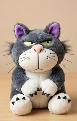 New! 11.8" Cinderella Lucifer Cat Sitting Plush