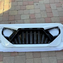 2018-2026 jeep wrangler angry grille mesh white painted BRAND NEW American modified