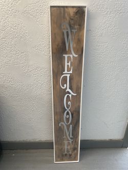 Epoxy Resin and Wood Front Door Welcome Decor