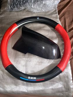 New! Carbon Style M-style Mirror Caps for BMW 4 series / steering wheel cover $200
