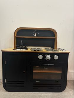 Crate and kids play kitchen