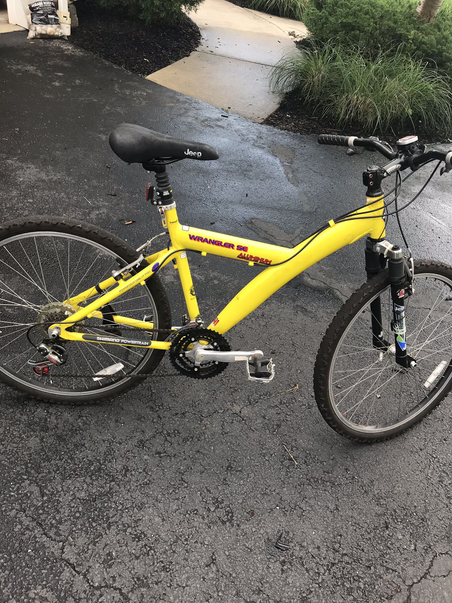 RARE Vintage Jeep Wrangler SE Sport Bicycle Bike Yellow Amoeba Aluminum  PowerTec for Sale in Holland, PA - OfferUp