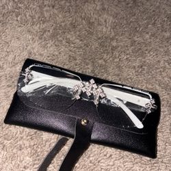 Brand New Never Worn Diamond Cross Glasses Sliver (willing To Negotiate) 