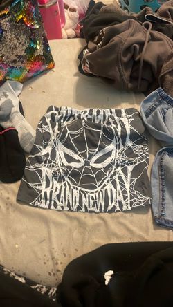 Brand New Day Spiderweb Graphic Mini tube top