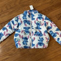 NWT Licensed Disney Stitch kids Puffer Jacket Size S 6/6X