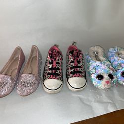 Converse, TY House Slipper And Dress Shoe Lot Of 3 size 8