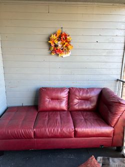 L shape leather coaches set of two
