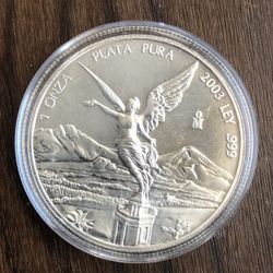 2003 Mexico 1 Oz Silver Coin