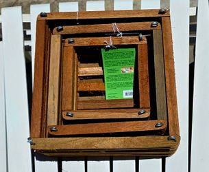 Better-Gro Square Wood Hanging Baskets – Great for Orchids & Plants!