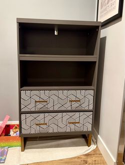Bookcase with Drawers and Open Shelves