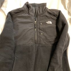 North Face Denali Womens Black Fleece Snap Large