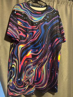 Devils Walking Liquid Galaxy Oversized Shirt