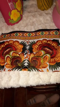 Sam Well Embroidered Wristlet