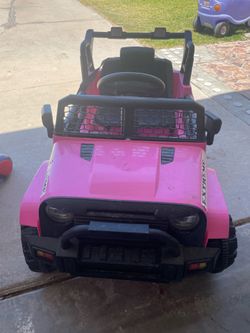 Pink Electrical battery car with charger