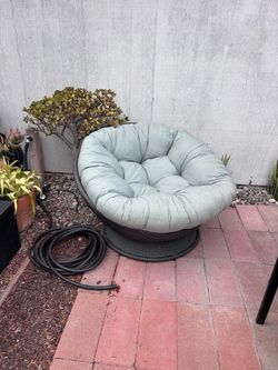 Outdoor Papasan Chair with Cushion