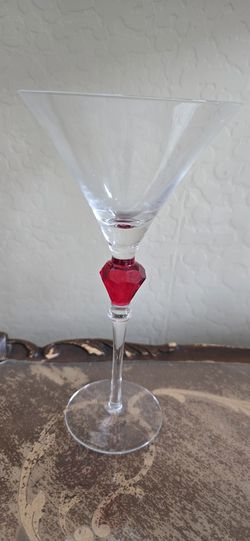 Gorham Crystal Gemstone Martini Glasses Set Of 8