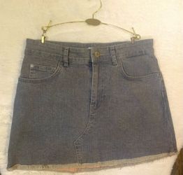 Zadig & Voltaire Juice Colour Frayed Denim Skirt. Size S