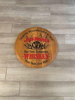 VTG Jack Daniel’s Old No. 7 Whiskey “Charcoaled Mellow” 22” Solid Wood Bar Sign