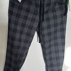 Women's Plaid Joggers, Size Small