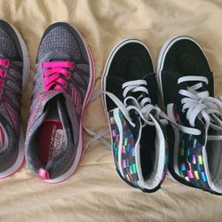 SKECHERS AND VANS SIZE 3. NEW WORN ONCE