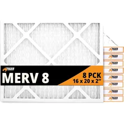 16x20x2 Air Filter MERV 8 MPR 600-800, High-Performance Pleated HVAC AC