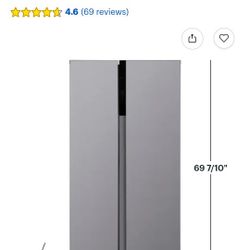 Fridge Frigidaire - 21.4 Cu. Ft. Side-by-Side Counter-Depth Refrigerator with Fresh Storage Crispers Drawer - Fingerprint-Resistant Stainless Steel Lo