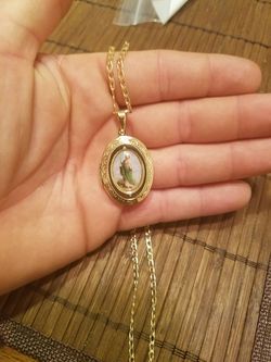 Cadena con dige de San judas tadeo oro laminado