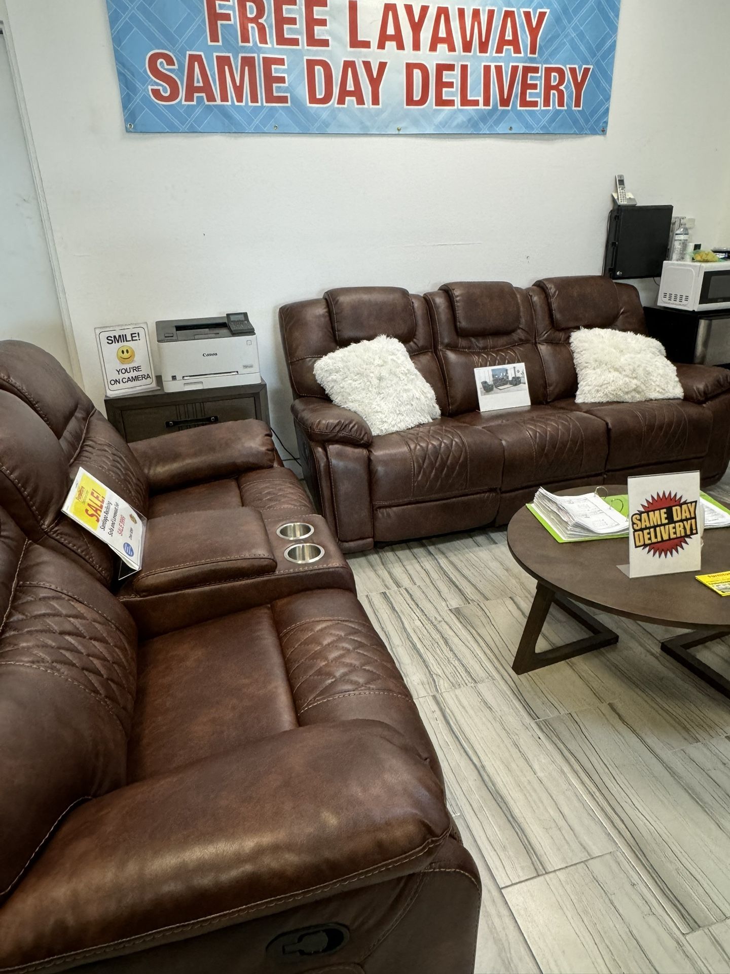Gorgeous Brown Santiago Sofa And Loveseat Set!$1099!*SAME DAY DELIVERY*NO CREDIT NEEDED*EASY FINANCING*HUGE SALE*