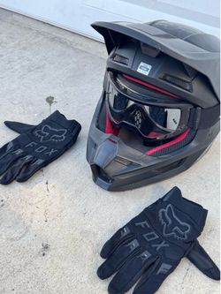 Fox V1 Helmet Set - Black - Size 3XL - Helmet, Goggles & Gloves