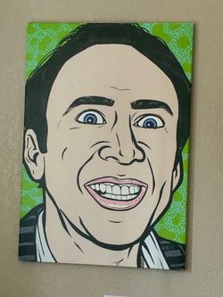 Nicolas Cage Pop Art Canvas