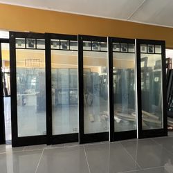 Black Modern Multi Sliding Glass Doors 13’6”x9’
