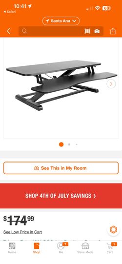 37 in. Rectangular Black Standing Desk Converter Height Adjustable Desk Riser