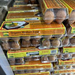 Farms Organic Medium Eggs 15 dozen box $90 by dozen $6