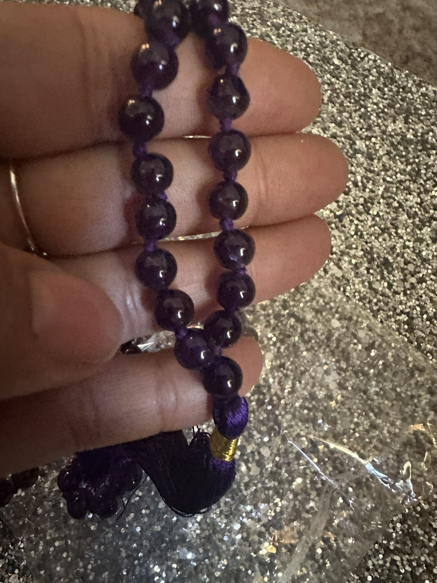 Muslims Islamic Dhikr Tasbeeh Tasbih Prayer Beads, Amethyst Purple