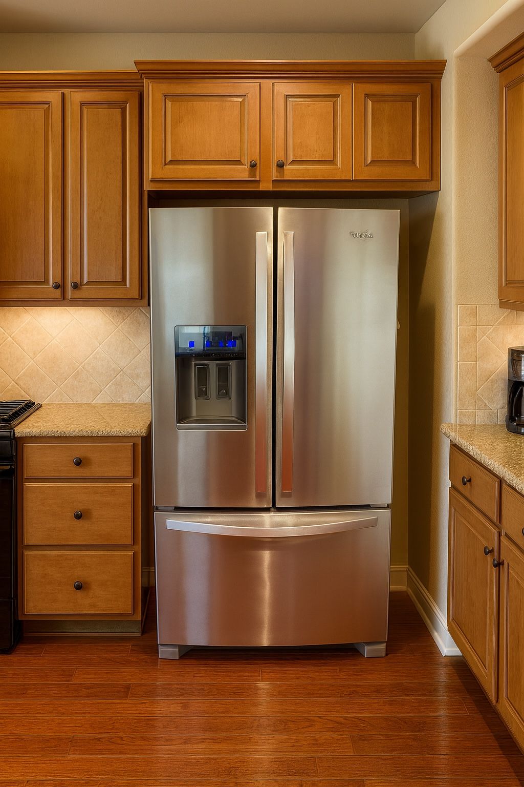 REDUCED!! Whirlpool Stainless Steel Refrigerator ($500)