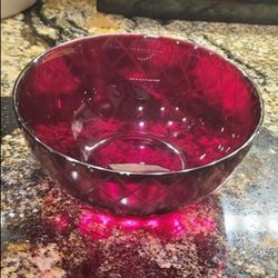 Vintage Glass Ruby Red Bowls