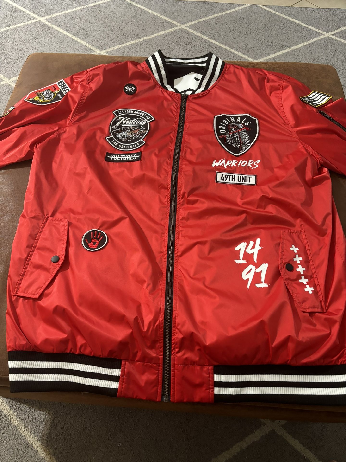 NTVS Red/Black Reversible Bomber Jacket