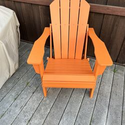 Never Used! Orange Polywood Adirondack Chairs 