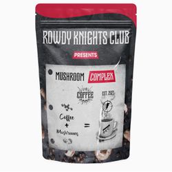 Rowdy Mushroom Coffee - Amz Prime - Organic Instant Coffee & 6 Medicinal Mushrooms 