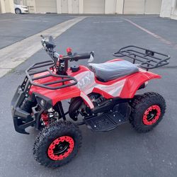 49cc Gas Powered 4 Wheeler for Kids, 2-Stroke Off-Road ATV Quad Speeds Up to 16 MPH, Easy Pull Start