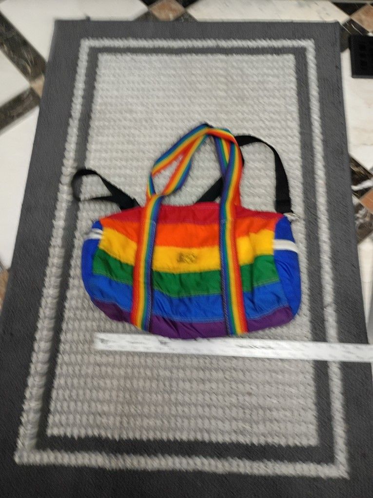 Vintage Triathlon Rainbow Gym Bag