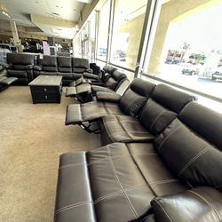 Brown Sofa Loveseat And Chair Recliner 