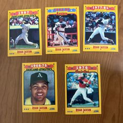 Reggie Jackson 1988 Score Five (5) Card Set Salute To Reggie Jackson MLB