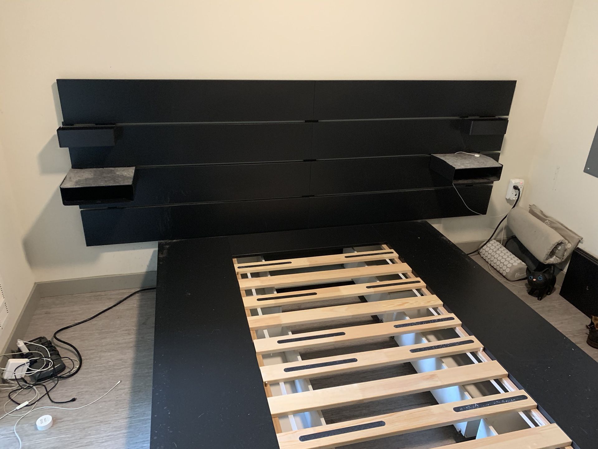 FREE- IKEA Nordli Queen bed frame with headboard and storage