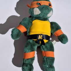 Vintage 1980s TMNT Teenage Mutant Ninja Turtles Michelangelo Plush 