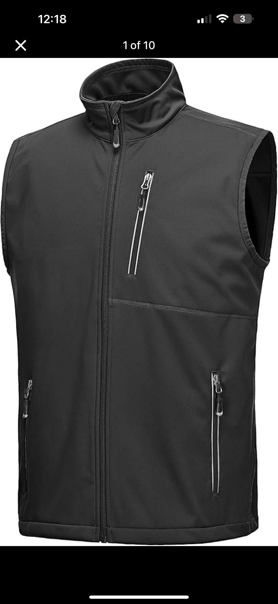 33,000ft Men's Windproof Lightweight Golf,Running, Hiking Vest Outerwear
